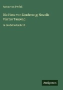 Cover-Bild zum Titel 'Die Hexe von Norderoog; Novelle Viertes Tausend' von 'Anton von Perfall'