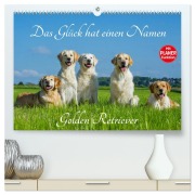 Cover-Bild zum Titel 'Das Glück hat einen Namen - Golden Retriever (hochwertiger Premium Wandkalender 2026 DIN A2 quer), Kunstdruck in Hochglanz' von 'Sigrid Starick'