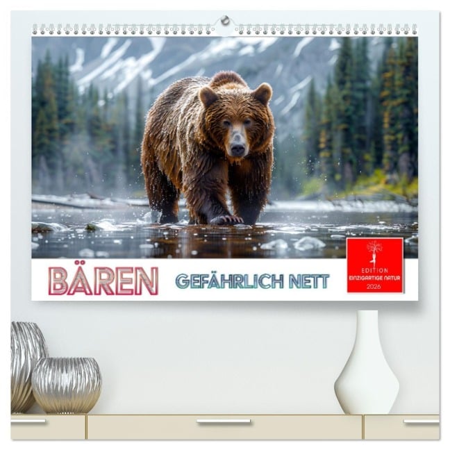 Bären - gefährlich nett (hochwertiger Premium Wandkalender 2026 DIN A2 quer), Kunstdruck in Hochglanz - Peter Roder