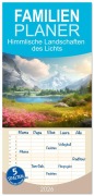 Cover-Bild zum Titel 'Familienplaner 2026 - Himmlische Landschaften des Lichts mit 5 Spalten (Wandkalender, 21 x 45 cm) CALVENDO' von 'Kavodedition Switzerland Marena Camadini'