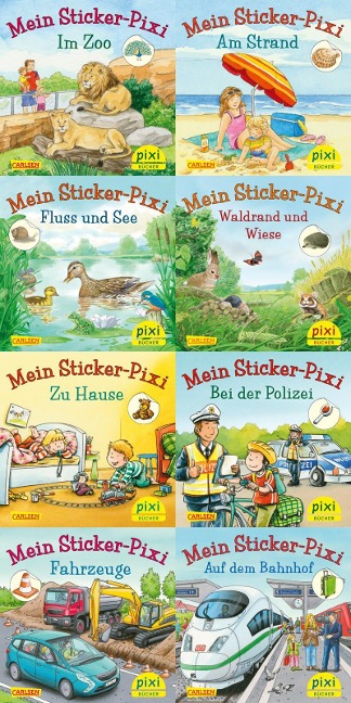 Pixi-8er-Set 234: Pixis neue Sticker-Bücher (8x1 Exemplar) - 