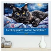 Cover-Bild zum Titel 'Lieblingsplätze unserer Samtpfoten (hochwertiger Premium Wandkalender 2026 DIN A2 quer), Kunstdruck in Hochglanz' von 'Claudia Kleemann'