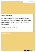 Cover-Bild zum Titel 'Ist "exerted effort" eine Dimension des Konstrukts "(Arbeits-)Motivation" oder "Job performance" oder besser ein separates Konstrukt?' von 'Olivier Duperrut'