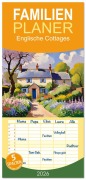 Cover-Bild zum Titel 'Familienplaner 2026 - Englische Cottages mit 5 Spalten (Wandkalender, 21 x 45 cm) CALVENDO' von 'Steffani Lehmann'