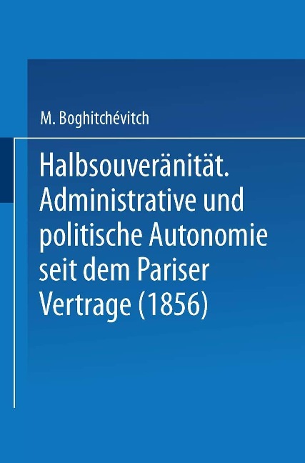 Halbsouveränität - M. Boghitchévitch