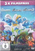 Cover-Bild zum Titel 'Die Schlümpfe 1 + 2 + Das verlorene Dorf' von 'Peyo, J. David Stem, David N. Weiss, Karey Kirkpatrick, David Ronn'