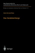Cover-Bild zum Titel 'Das Handelsembargo' von 'Hans-Konrad Ress'