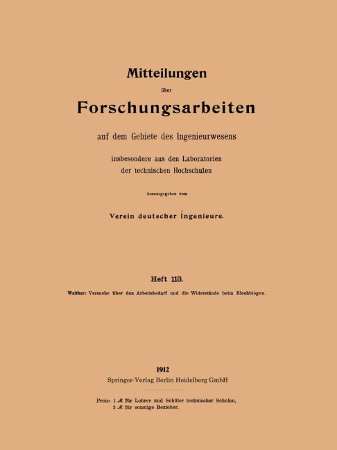 Mitteilungen über Forschungsarbeiten - Franz Walther