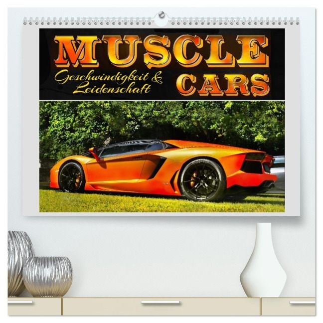 Muscle Cars, Geschwindigkeit und Leidenschaft (hochwertiger Premium Wandkalender 2026 DIN A2 quer), Kunstdruck in Hochglanz - Helena Bilkova