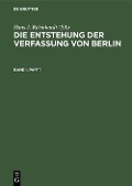 Cover-Bild zum Titel 'Die Entstehung der Verfassung von Berlin' von ''
