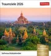 Traumziele Sehnsuchtskalender 2026 - Wochenkalender mit 53 Postkarten - 