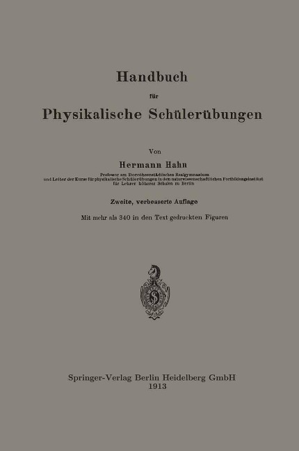 Handbuch für Physikalische Schülerübungen - Hermann Hahn