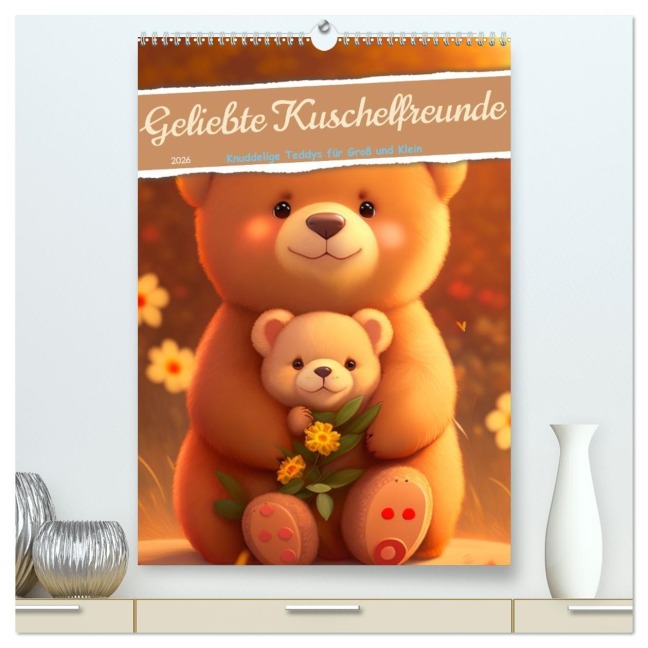 Knuddelige Kuschelfreunde (hochwertiger Premium Wandkalender 2026 DIN A2 hoch), Kunstdruck in Hochglanz - Franky Franky58