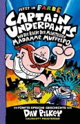 Cover-Bild zum Titel 'Captain Underpants Band 5 - Captain Underpants und die Rache der monströsen Madamme Muffelpo' von 'Dav Pilkey'