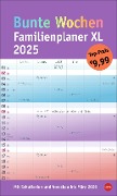 Bunte Wochen Familienplaner XL 2025 - 