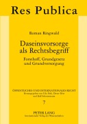 Cover-Bild zum Titel 'Daseinsvorsorge als Rechtsbegriff' von 'Roman Ringwald'