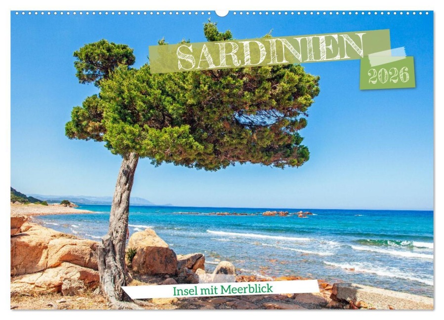 Sardinien Insel mit Meerblick (Wandkalender 2026 DIN A2 quer), CALVENDO Monatskalender - Klaus Scholz