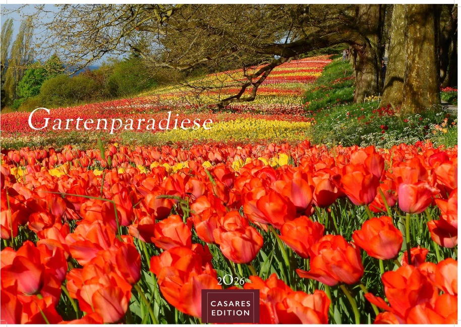 Gartenparadiese Kalender 2026 - Wandkalender | Fotokalender Landschaft S 24x35cm - 