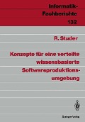 Cover-Bild zum Titel 'Konzepte für eine verteilte wissensbasierte Softwareproduktionsumgebung' von 'Rudi Studer'