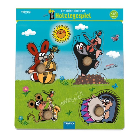Trötsch Der kleine Maulwurf Holzlegespiel Musikanten - 