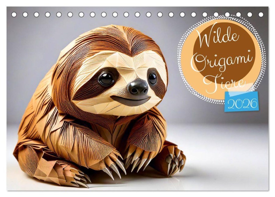 Wilde Origami Tiere (Tischkalender 2026 DIN A5 quer), CALVENDO Monatskalender - Sell Pixs:Sell