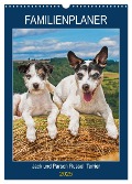 Familienplaner Jack und Parson Russell Terrier (Wandkalender 2025 DIN A3 hoch), CALVENDO Monatskalender - Sigrid Starick