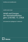Cover-Bild zum Titel 'Inhalt und Grenzen der Vermieterpflichten gem. § 535 Abs. 1 S. 2 BGB' von 'Jennifer Gareis-Purper'