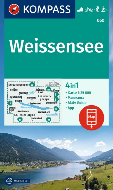 KOMPASS Wanderkarte 060 Weissensee 1:25.000 - 