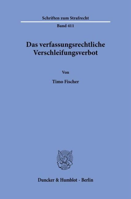 Das verfassungsrechtliche Verschleifungsverbot. - Timo Fischer
