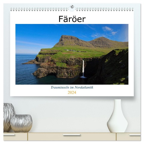 Färöer - Trauminseln im Nordatlantik (hochwertiger Premium Wandkalender 2024 DIN A2 quer), Kunstdruck in Hochglanz - Been. There. Recently Been. There. Recently