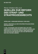 Cover-Bild zum Titel 'Sitzungen vom Oktober 1929-Juni 1930 (Abschluß der Beratungen in erster Lesung und der §§ 86 ff. in zweiter Lesung. Gesetzentwurf zum Schutze der Republik und zur Befriedung des politischen Lebens)' von ''