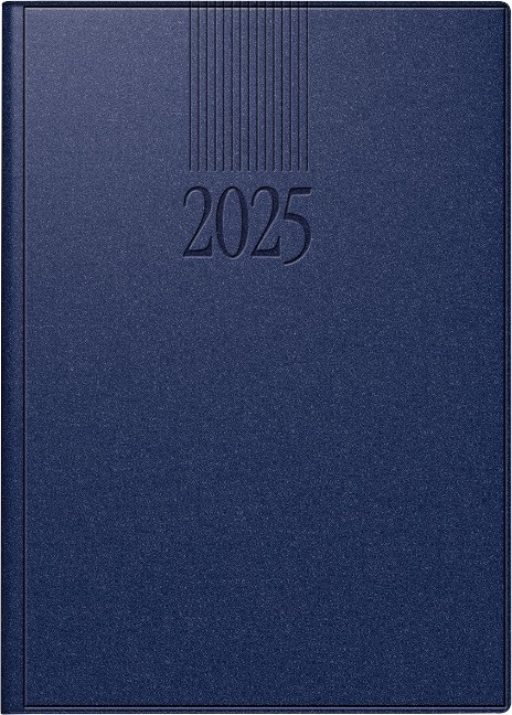 rido/idé 7028903385 Buchkalender Modell ROMA 1 (2025)| 1 Seite = 1 Tag| A5| 416 Seiten| Balacron-Einband| dunkelblau - 