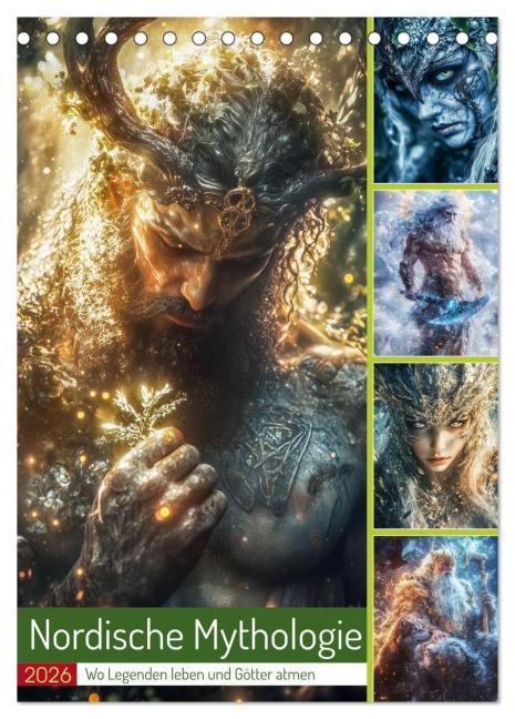 Nordische Mythologie (Tischkalender 2026 DIN A5 hoch), CALVENDO Monatskalender - Steffen Gierok-Latniak