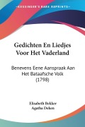 Cover-Bild zum Titel 'Gedichten En Liedjes Voor Het Vaderland' von 'Elisabeth Bekker, Agatha Deken'