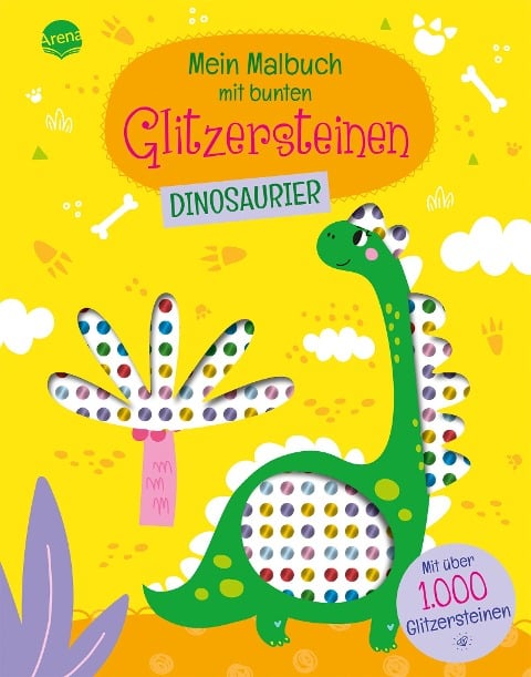 Mein Malbuch mit bunten Glitzersteinen. Dinosaurier (Mit über 1.000 Glitzersteinen) - 