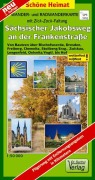 Cover-Bild zum Titel 'Sächsischer Jakobsweg an der Frankenstraße. Radwander- und Wanderkarte' von ''