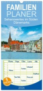 Cover-Bild zum Titel 'Familienplaner 2026 - Sehenswertes im Süden Dänemarks mit 5 Spalten (Wandkalender, 21 x 45 cm) CALVENDO' von 'Claudia Kleemann'