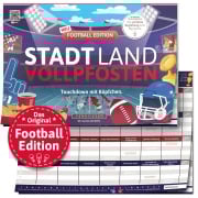 Cover-Bild zum Titel 'DENKRIESEN - STADT LAND VOLLPFOSTEN® - FOOTBALL EDITION - "Touchdown mit Köpfchen." - A4' von 'Denis Görz, Ricardo Barreto'