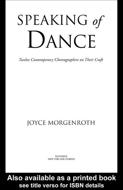 Speaking of Dance - Joyce Morgenroth