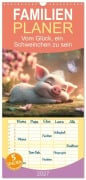 Cover-Bild zum Titel 'Familienplaner 2027 - Vom Glück, ein Schweinchen zu sein mit 5 Spalten (Wandkalender, 21 x 45 cm) CALVENDO' von 'Anne Seltmann'