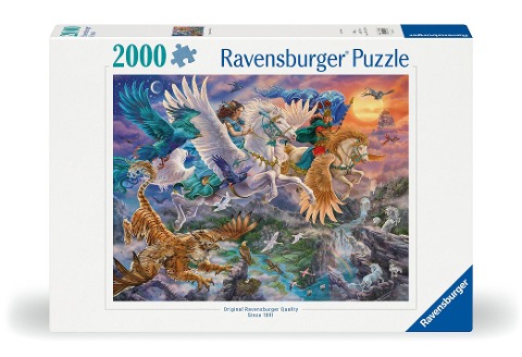 Erwachsenenpuzzle 2000 Teile - Auf dem Pegasus durch die Lüfte - 