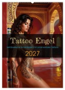 Cover-Bild zum Titel 'Tattoo Engel (Wandkalender 2027 DIN A2 hoch), CALVENDO Monatskalender' von 'Liam Blue'