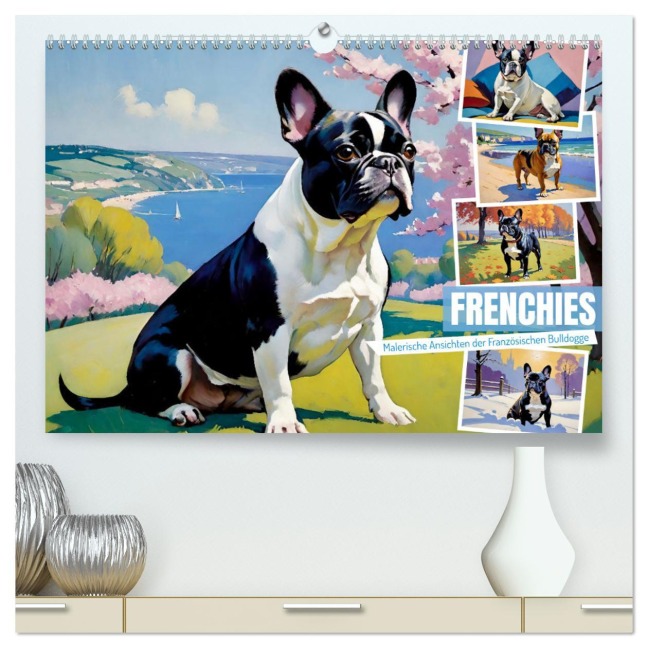 Frenchies (hochwertiger Premium Wandkalender 2026 DIN A2 quer), Kunstdruck in Hochglanz - Steffani Lehmann