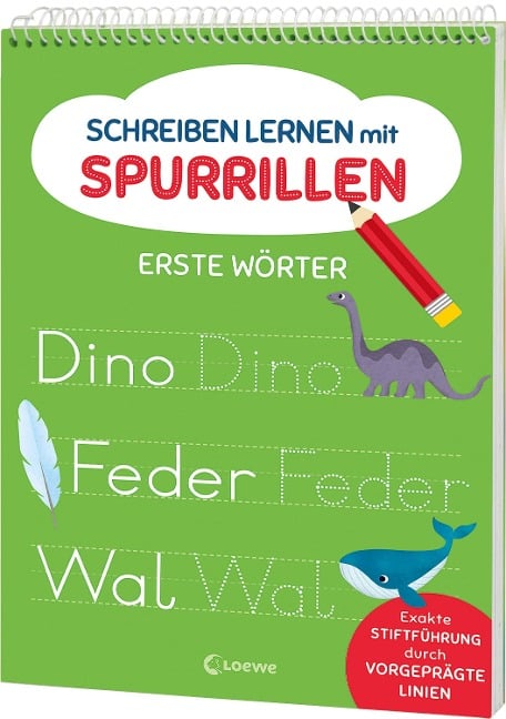 Schreiben lernen mit Spurrillen - Erste Wörter - 