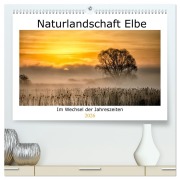 Naturlandschaft Elbe - Im Wechsel der Jahreszeiten (hochwertiger Premium Wandkalender 2026 DIN A2 quer), Kunstdruck in Hochglanz - AkremaFotoArt AkremaFotoArt