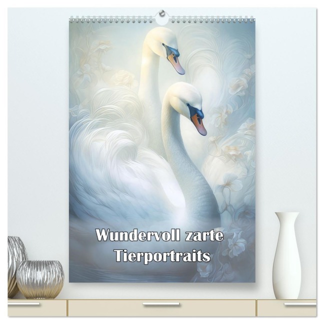 Wundervoll zarte Tierportraits (hochwertiger Premium Wandkalender 2026 DIN A2 hoch), Kunstdruck in Hochglanz - Liselotte Brunner-Klaus
