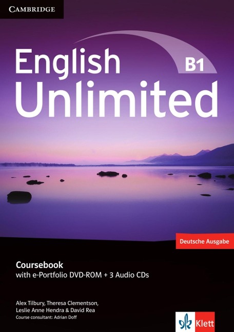 English Unlimited B1 - Pre-Intermediate. Coursebook with e-Portfolio DVD-ROM + 3 Audio-CDs - 