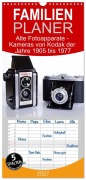 Cover-Bild zum Titel 'Familienplaner 2027 - Alte Fotoapparate - Kameras von Kodak der Jahre 1905 bis 1977 mit 5 Spalten (Wandkalender, 21 x 45 cm) CALVENDO' von 'Jean-Louis Glineur'