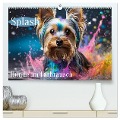 Splash - Hunde im Farbrausch (hochwertiger Premium Wandkalender 2025 DIN A2 quer), Kunstdruck in Hochglanz - Fotodesign Verena Scholze