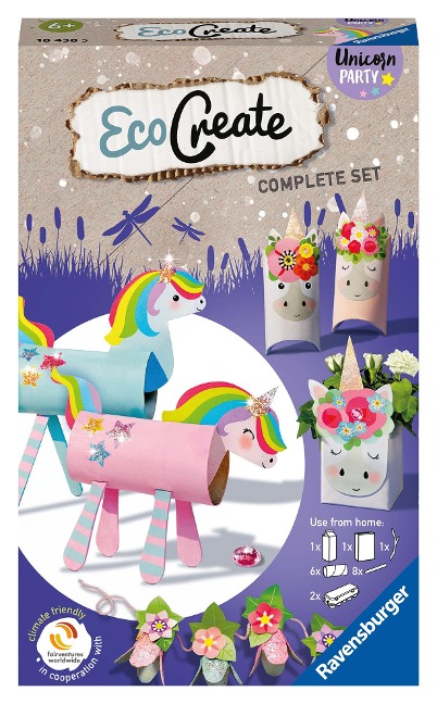 Ravensburger EcoCreate 18438 - Unicorn Party - Kinder ab 6 Jahren - 